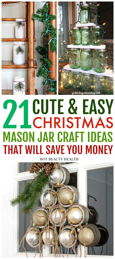 21 Diy Christmas Mason Jars To T Or Decorate With Hot