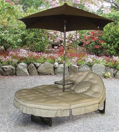 Round Lounge Chaise Outdoor Orbit Chair Patio Double Lounger Includes