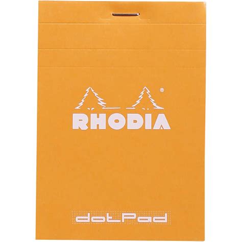 rhodia n° 12 pad orange dot grid ruling pen boutique ltd