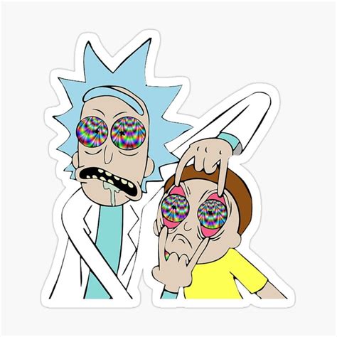 Rick And Morty Sticker By Hala Rick And Morty Stickers Trippy Cartoon Rick And Morty