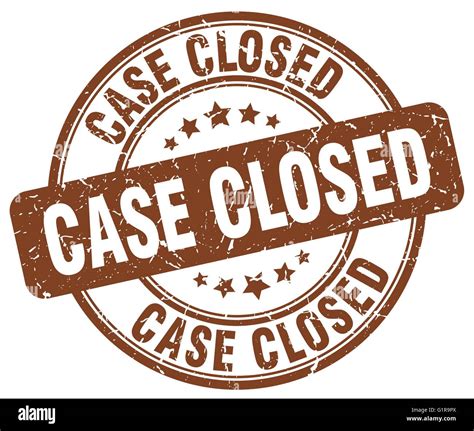 Case Closed Brown Grunge Round Vintage Rubber Stamp Stock Vector Image
