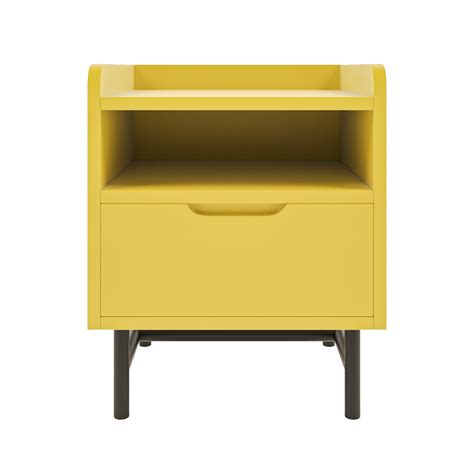 Kids Yellow Bedside Table With Drawer Rueben Furniture123