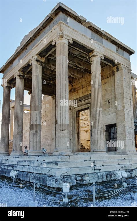 The Erechtheion An Ancient Greek Temple On The North Side Of The