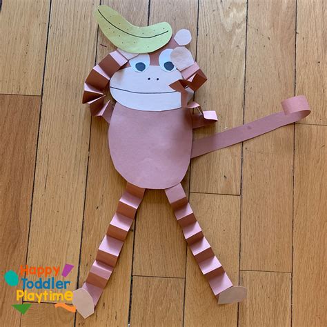 Adorable Paper Monkey Craft For Kids Happy Toddler Playtime