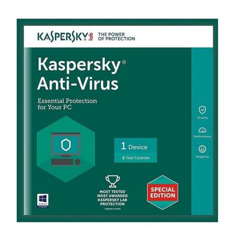 Kaspersky Antivirus 1 User Plus 1 Free License Office Mart