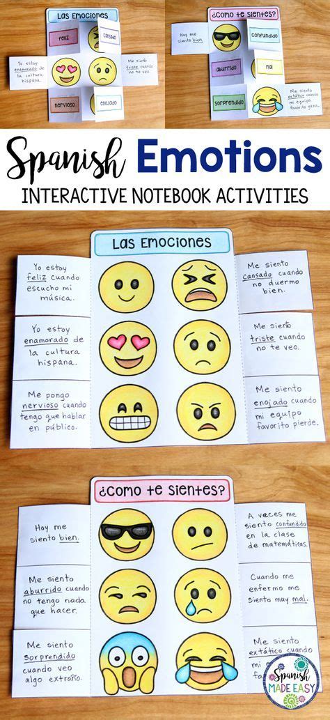 Las Emociones Emotions Spanish Interactive Notebook Activity Learn Hot Sex Picture
