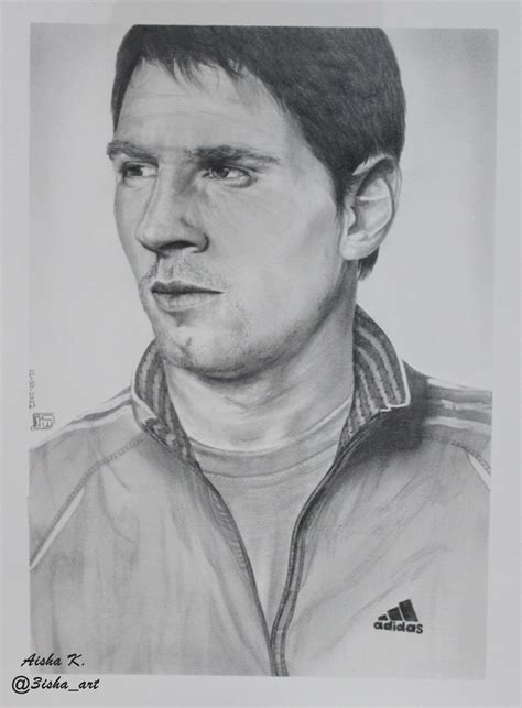 Lionel messi, 33, from argentina fc barcelona, since 2005 right winger market value: Aisha's sketches: My Lionel Messi Sketch