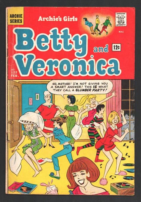 Archies Girls Betty And Veronica 122 1966 Slumber Party Cover Fashion