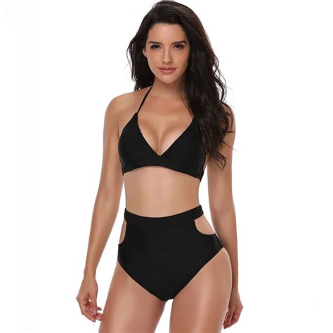 2018 hot design retro style simple model brazilian sexy printing swimsuit bikinis padded