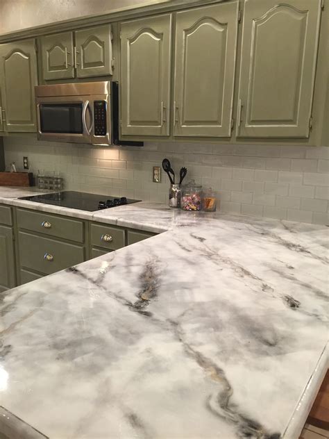 Before And After The I Cant Believe Its Not Real Marble Makeover