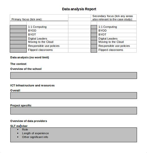 Data Report Template