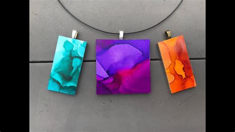 How To Make A Pendant Using Alcohol Ink And Yupo Paper Alcohol Ink