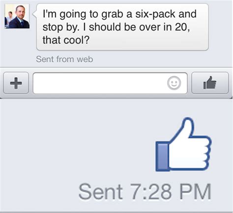Facebook Adds Like Button To Mobile Messages A One Touch “ok” Techcrunch