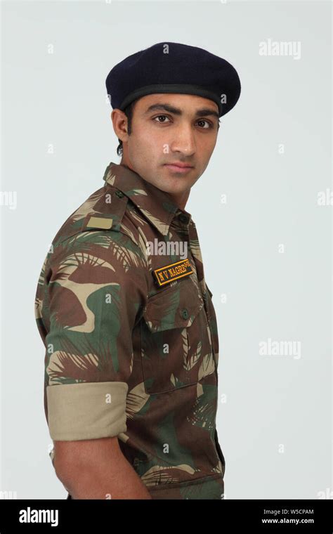 Portrait Of An Indian Army Soldier Stock Photo Alamy
