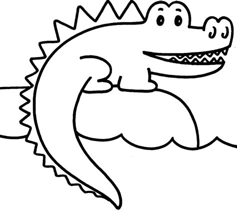10 disegni di squali facili da colorare per bambini più piccoli. coccodrillo Disegni da colorare