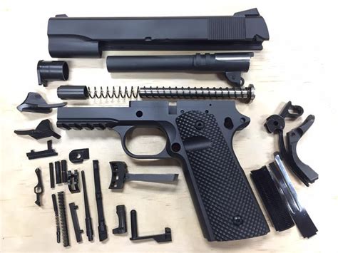 1911 tactical 80 builders kit with cerakote black frame and slide your choice 45 acp or 9mm
