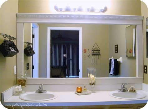 How To Frame A Bathroom Mirror With Crown Molding Bathroom Ideas