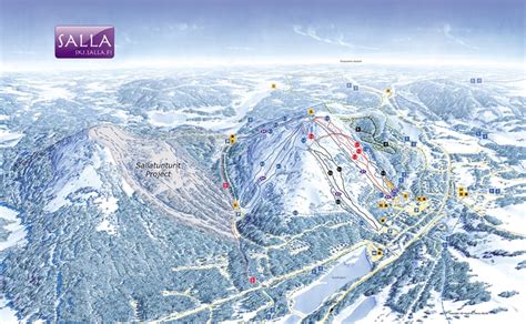 Salla Piste Map Salla Ski Area Trail Map