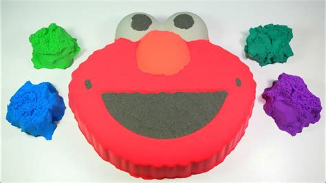 Diy Asmr Oddly Satisfying Video Made A Wilton Elmo Face From Kinetic Sand Youtube