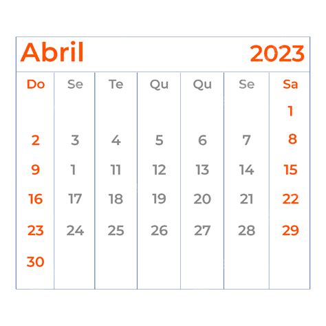 2023년 4월 포르투갈 달력 2023 일력 2023년 Png 일러스트 및 벡터 에 대한 무료 다운로드 Pngtree
