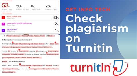 How To Check Plagiarism In Turnitin Get Info Tech Youtube