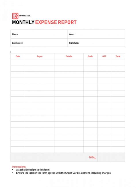 Sample Expense Report Template Excel And Free Forms Regarding
