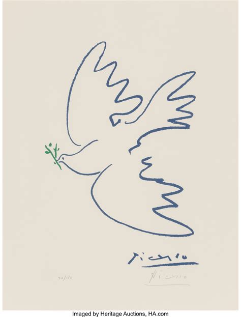 Pablo Picasso Spanish 1881 1973 Dove Of Peace Circa 1961 Lot