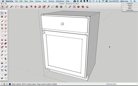 People using sketchup can apply this sketchup extension to slice, cut and detach objects as well as arrange plane with two points or three points and the sketchup create faces plugin works just the same as it used to work in 3d shape. How to Draw a Basic Kitchen Cabinet in SketchUp - Design ...