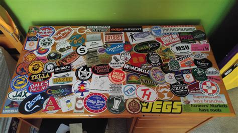Just finished covering my desk in (mostly) free stickers! : freestickers