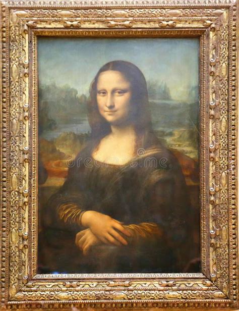 Mona Lisa Paris At The Louvre Museum Editorial