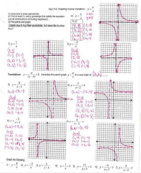 Graphing Rational Functions Worksheet 2 Answers Martin Lindelof