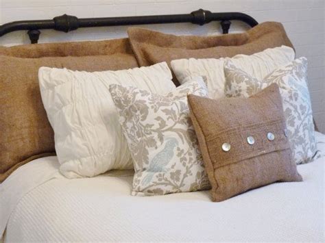 Pillow shams normally come in traditional pillow sizes: Burlap Pillow Sham - Standard Size