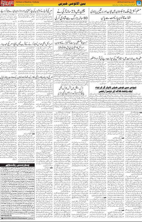 Akhbar-e-mashriq | EPaper