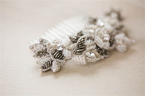 Antique Silver Bridal Hair Comb Style H50