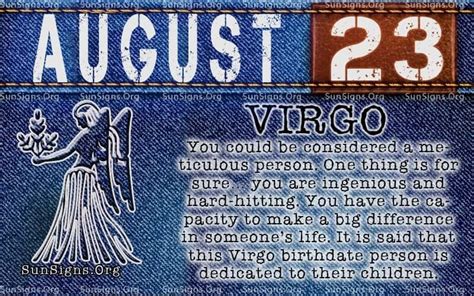 August 23 Birthday Horoscope Personality Sun Signs