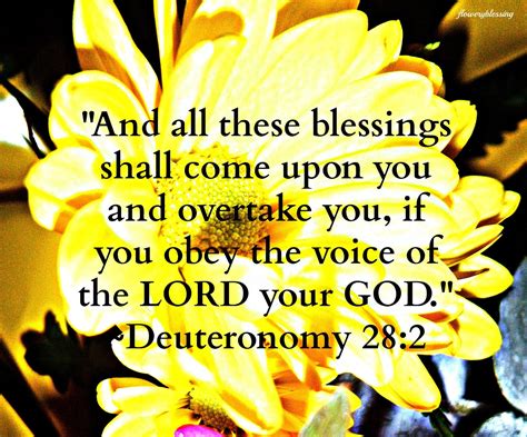 Flowery Blessing And All These Blessings Shall Come Upon You And
