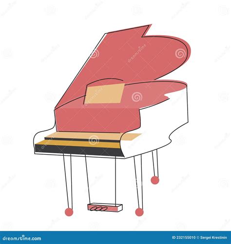 Piano In Doodle Style Stock Vector Illustration Of Jazz 232155010