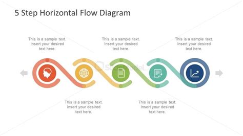 5 Step Horizontal Flow Powerpoint Slidemodel