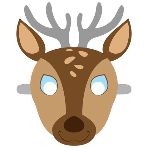 deer mask template free printable papercraft templates