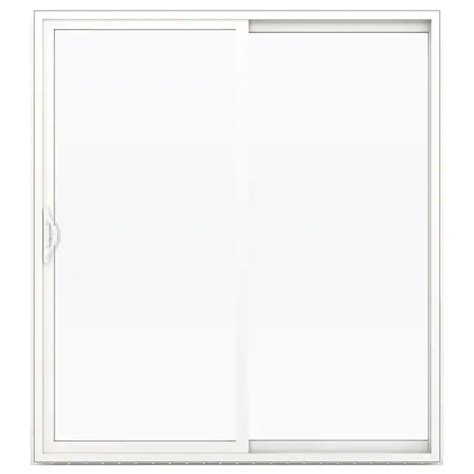 Jeld Wen Clear Glass White Vinyl Right Hand Double Door Sliding Patio