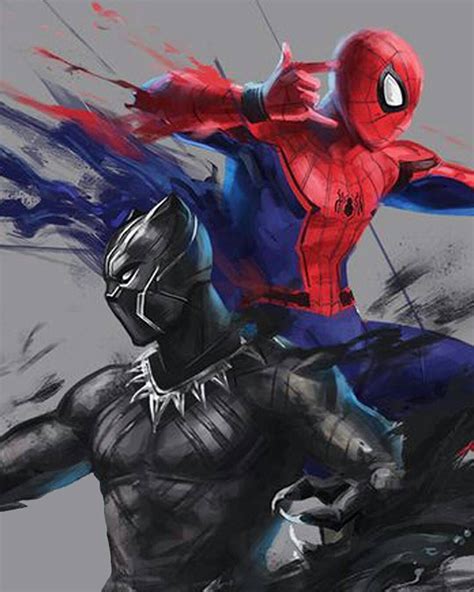 Coooool Spiderman And Black Panther The Two New Avengers Marvel