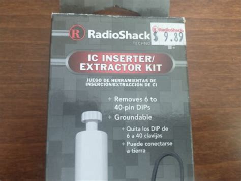 Ic Inserter And Extractor Tool Set Kit 6 To 40 Pin 2761581 Radioshack
