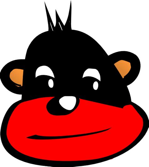 Eliahs Red And Black Monkey Clip Art At Vector