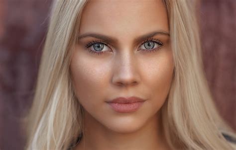 Blonde Blue Eyes Women Model Face Long Hair Images