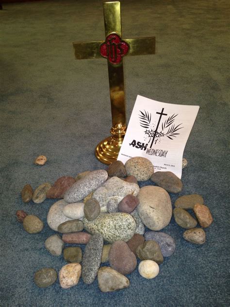 Ash Wednesday Stones Represent Burdens Of Sin Guilt Grief We Lay At