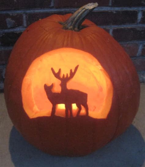 A Hunters Halloween Deer Pumpkin Carving Ideas