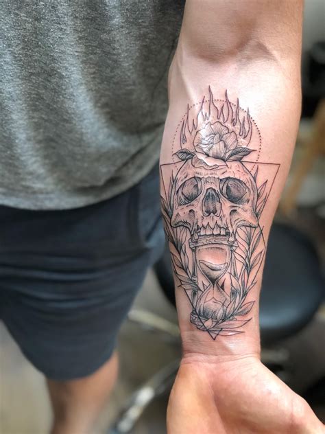 Men highly preferred this tattoo because it is visible to everyone and gives a style statement also. Memento Mori and Amor Fati tattoo by Renot at Aragon ...