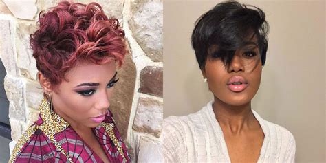 Black hair works nicely with quick and easy styles like a pixie cut or updo, as well as classy and trendy hairstyles like a hairstyle this manageable works well for busy women. 60 Amazing Pixie Hairstyles for Black Women in 2020 ...