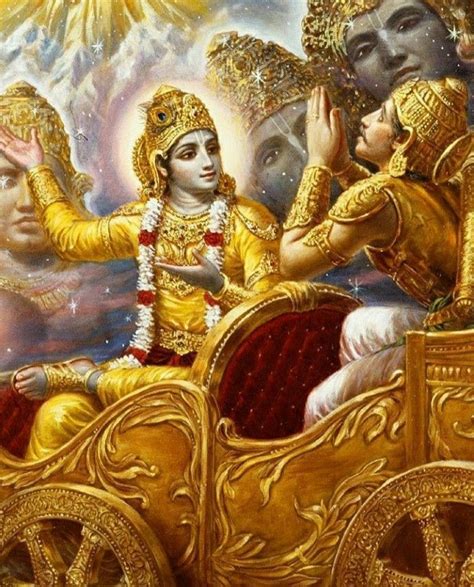 Arjun Mahabharat Bhagavad Gita Krishna Gitopadesha God Illustrations Hindu Art Radha