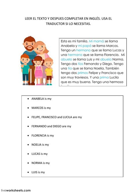 Ejercicio Interactivo De La Familia Para 6to Puedes Hacer Los